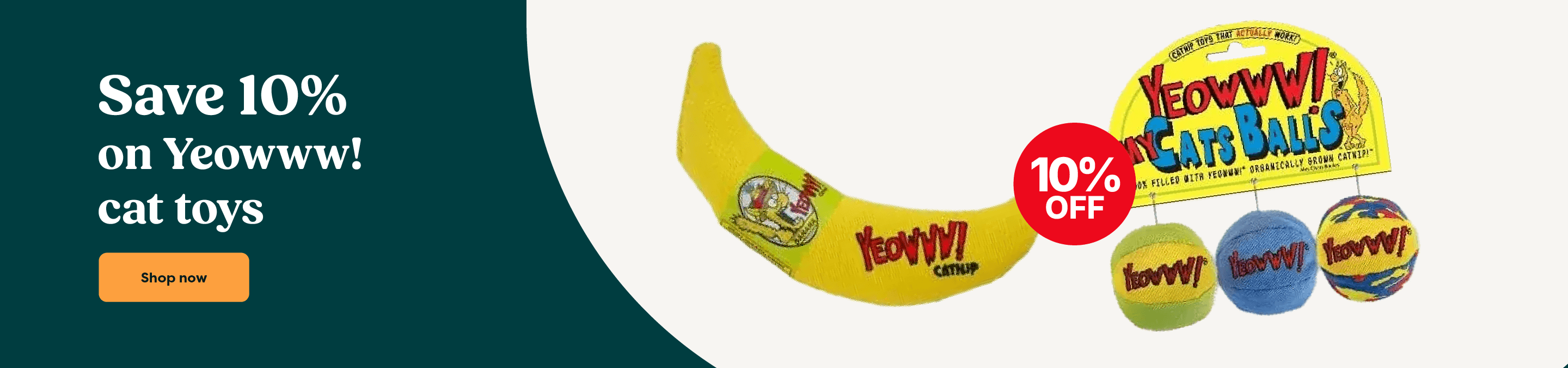 Save 10% on Yeowww! Cat Toys at The PharmPet Co.