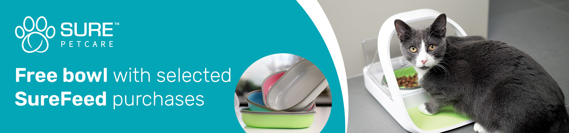 Get a Free Bowl with selected SureFeed purchases at The PharmPet Co.