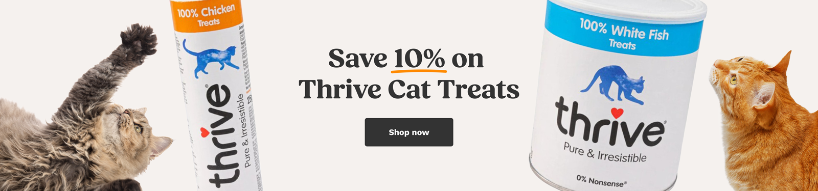 Save 10% on Thrive Cat Treats at The PharmPet Co.