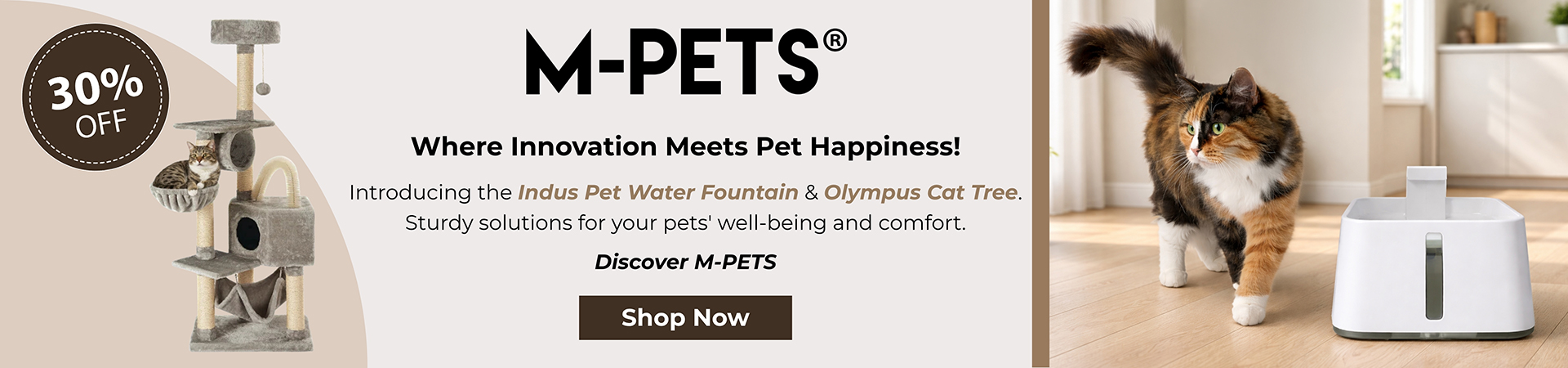Save 30% on M-PETS Water Fountain at The PharmPet Co.