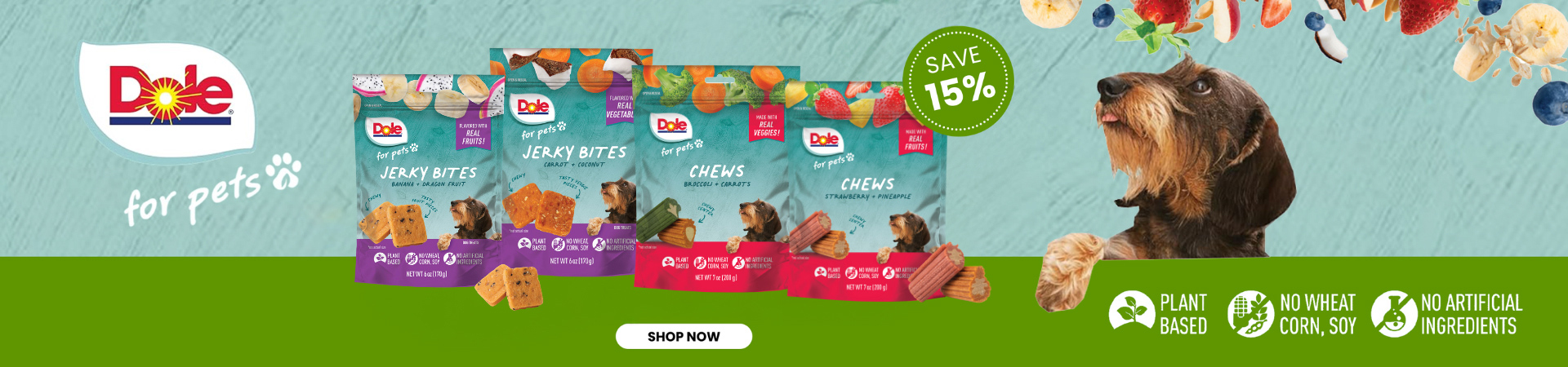 Save 15% on Dole Dog Treats at The PharmPet Co.