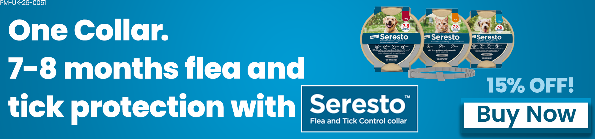 Save 15% on Seresto Flea & Tick Collars at The PharmPet Co.