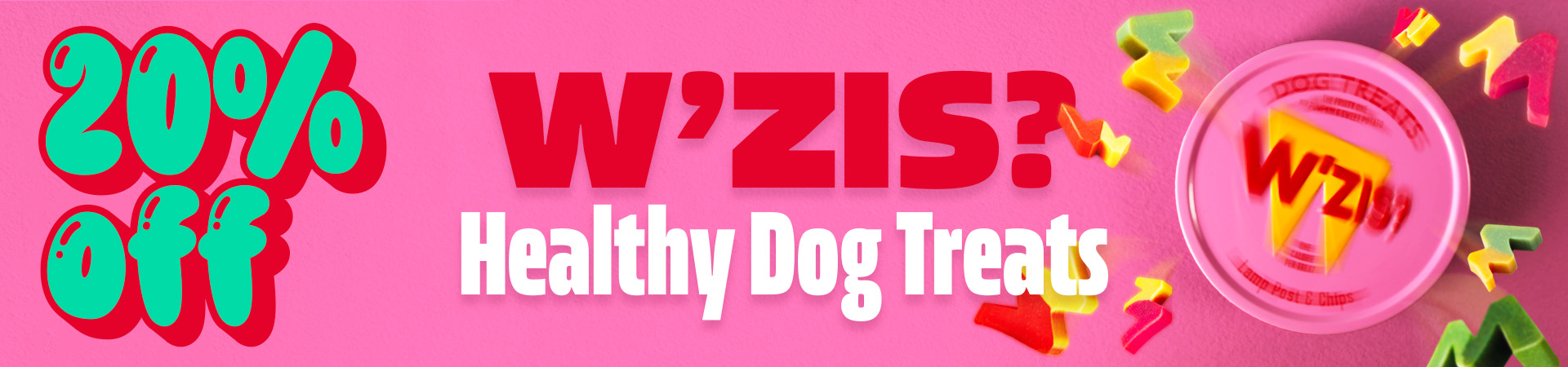 Save 20% on W'Zis Dog Treats at The PharmPet Co
