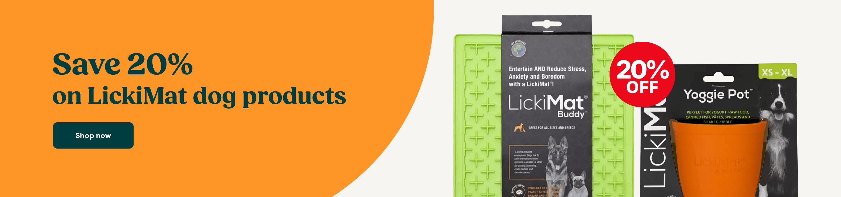Save 20% on Lickimat Dog Products at The PharmPet Co.