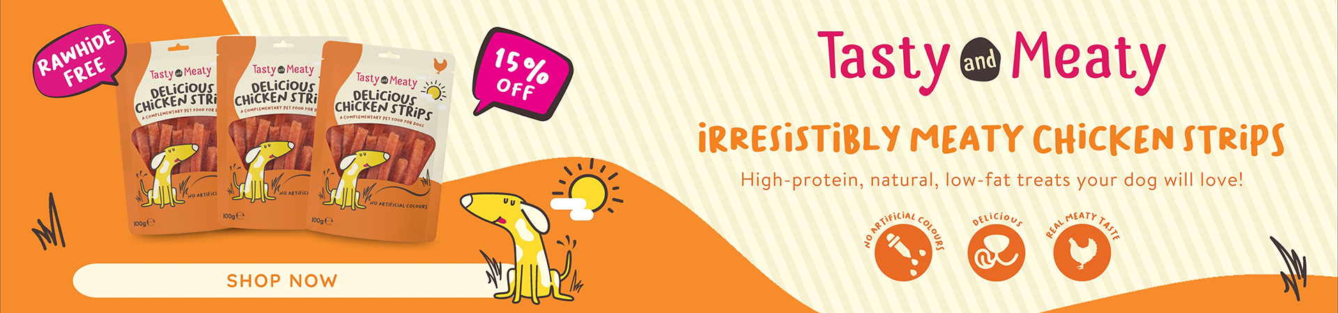 Save 15% on Tasty and Meaty Dog Treats at The PharmPet Co.
