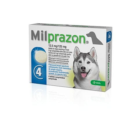 Milprazon Tablets for Dogs 12.5 mg 125 mg